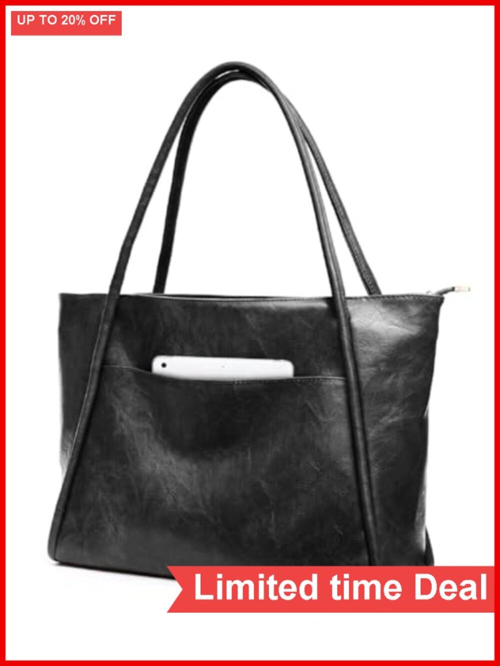 Large Vegan Leather Tote Bag for Women Work Handbag